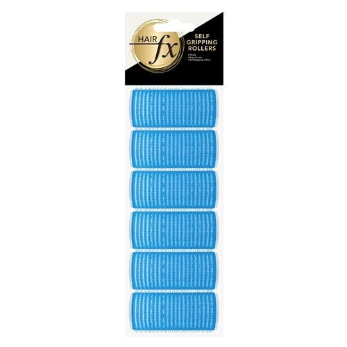 HAIR FX Self Gripping Rollers 28mm Light Blue 6pc 1 HAIR FX Self Gripping Rollers 28mm Light Blue 6pc