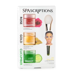 SPASCRIPTIONS Gel Mask Pack (Rose, Gold, Cucumber) 3pc