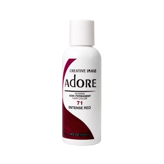 ADORE Semi Permanent Hair Colour Intense Red #71 118ml 1 ADORE Semi Permanent Hair Colour Intense Red #71 118ml