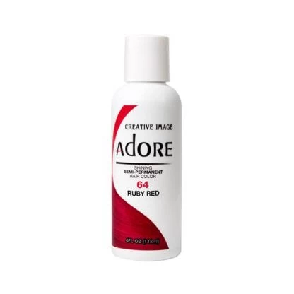 ADORE Semi Permanent Hair Colour Ruby Red #64 118ml 1 ADORE Semi Permanent Hair Colour Ruby Red #64 118ml