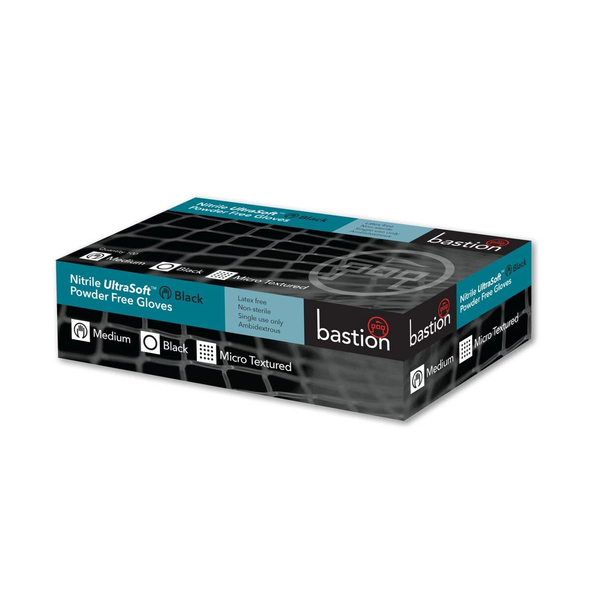BASTION Black Nitrile Ultra Soft Powder Free Gloves 100pc 1 BASTION Black Nitrile Ultra Soft Powder Free Gloves 100pc