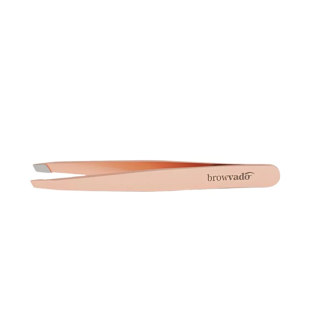 CARONLAB Browvado Rose Gold Slanted Tweezers 1 CARONLAB Browvado Rose Gold Slanted Tweezers