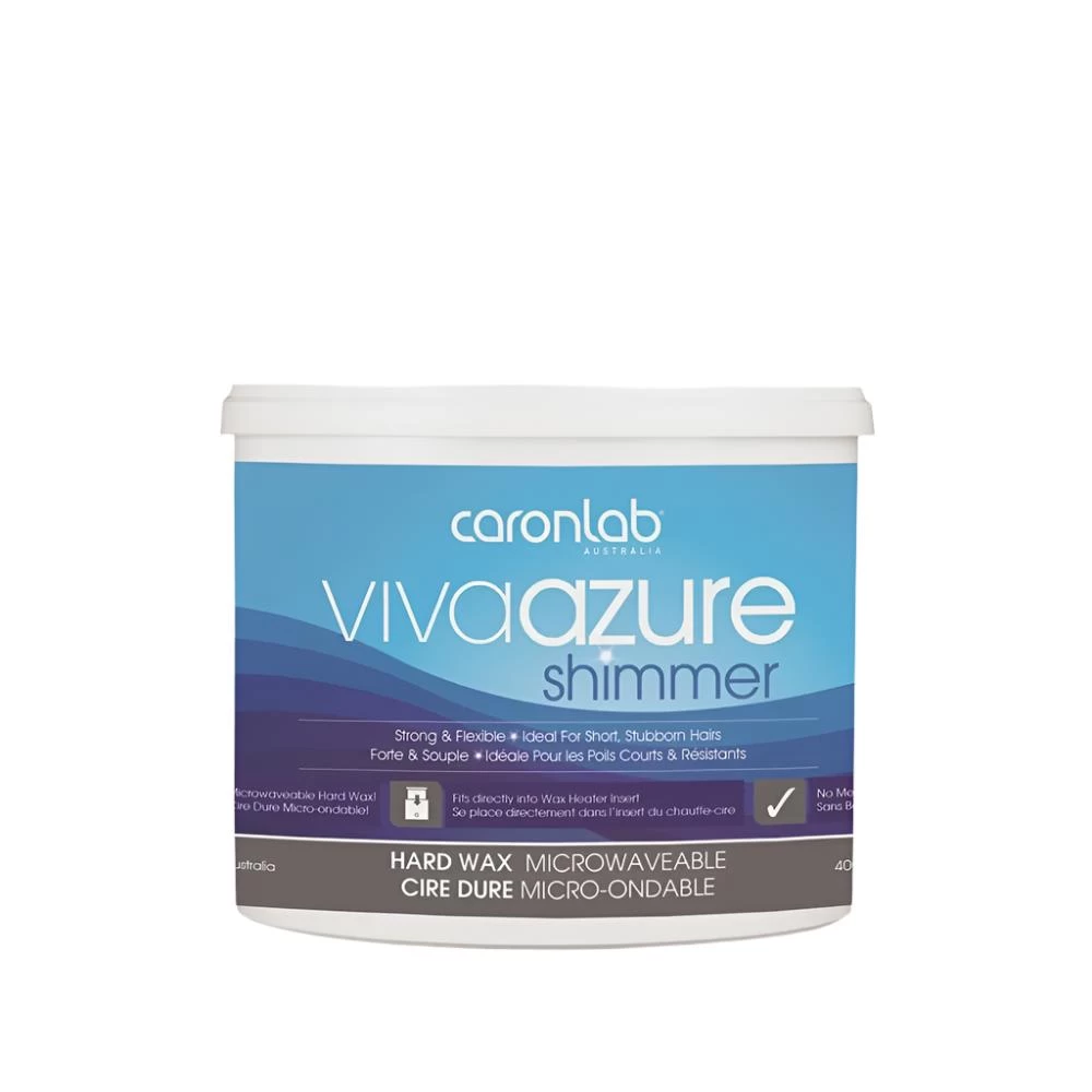 CARONLAB Viva Azure Shimmer Microwavable Hard Wax 1 CARONLAB Viva Azure Shimmer Microwavable Hard Wax