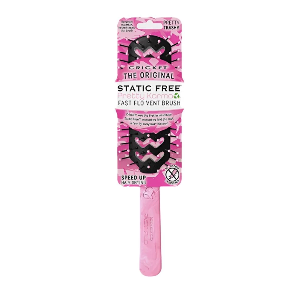 CRICKET Fast Flo Vent Brush Pretty Karma Trashy Pink 1 CRICKET Fast Flo Vent Brush Pretty Karma Trashy Pink