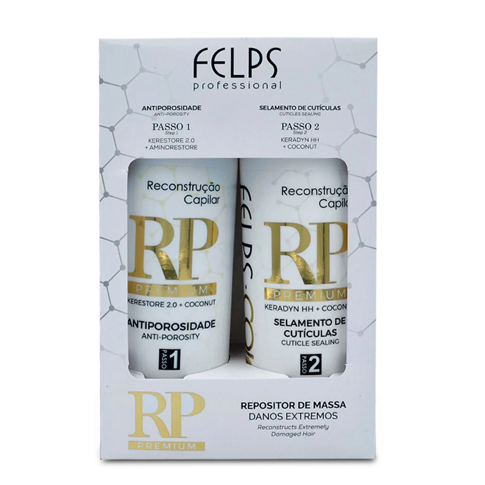 FELPS Color RP Premium Reconstruction Capilar Hydration Nutrition Hair Care 2X500ml 1 FELPS Color RP Premium Reconstruction Capilar Hydration Nutrition Hair Care 2X500ml