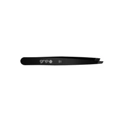 Grip® Tweezers Slanted Tip Matte Black B1