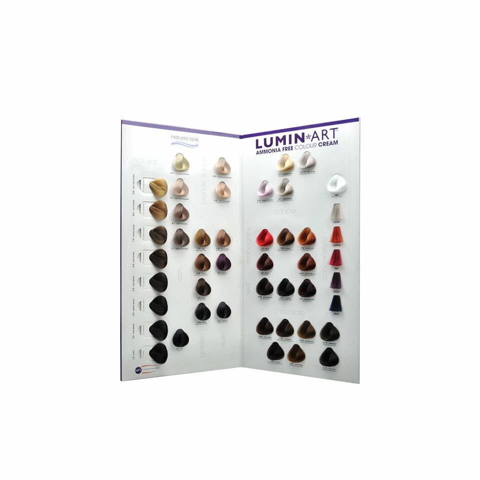 LUMINART Ammonia Free Colour Chart 1 LUMINART Ammonia Free Colour Chart
