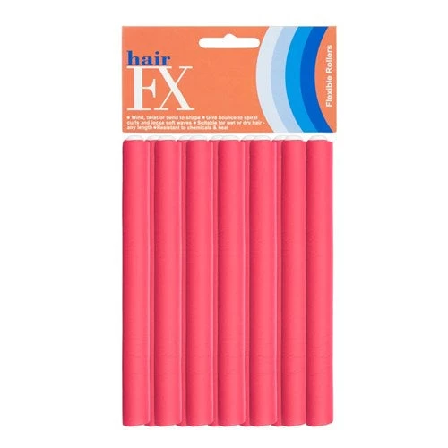 HAIR FX Short Flexible Rollers Red 12pc 1 HAIR FX Short Flexible Rollers Red 12pc